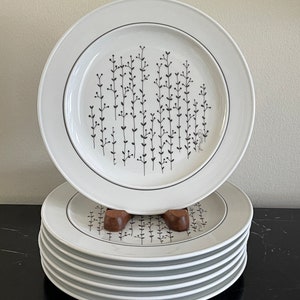 Rosenthal Studio Linie Polar Flower Pattern Set of 7 Salad Plates