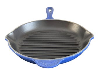 Sartén de hierro fundido esmaltado azul Le Creuset France