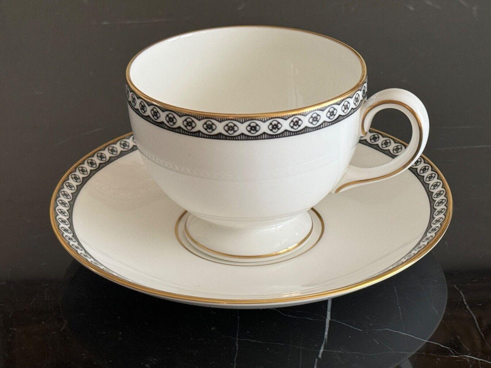 Wedgwood Bone China Black Ulander 5 Cups and 7 Saucers - Etsy