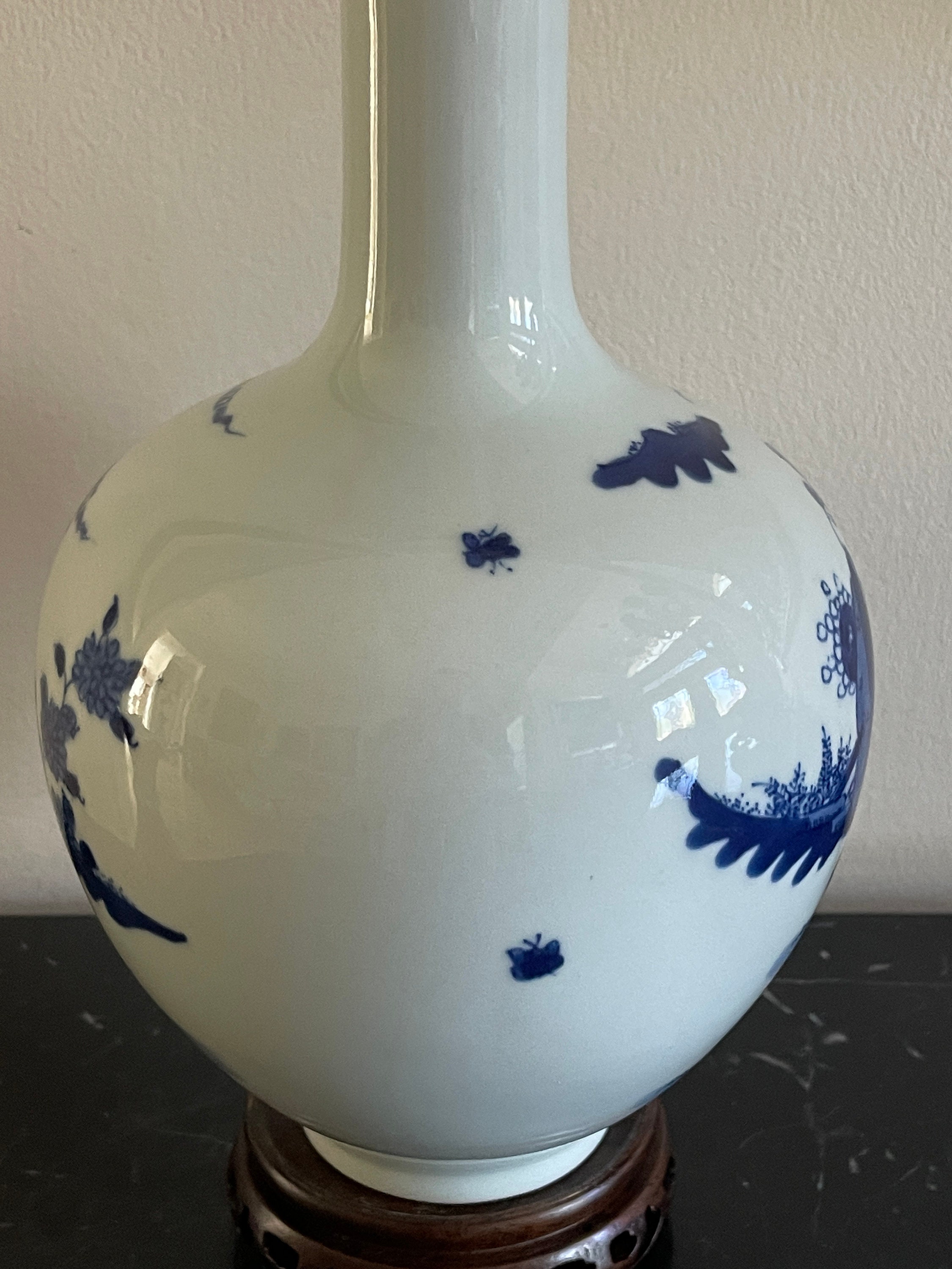 中国 19 世紀 清朝 青白磁 人物像 ボトル 花瓶 * - Etsy 日本