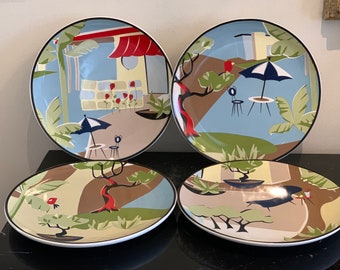 Disney Direct Abstract Design Characters Salad Plates