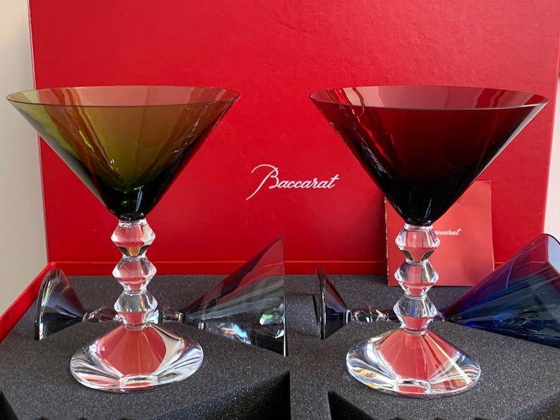 Baccarat Vega Set of 4 Martini Glasses in Original Box Etsy
