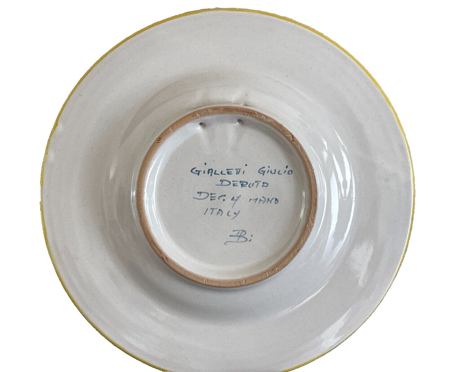 Deruta Italy Signed Gialletti Giulio 8 3/8