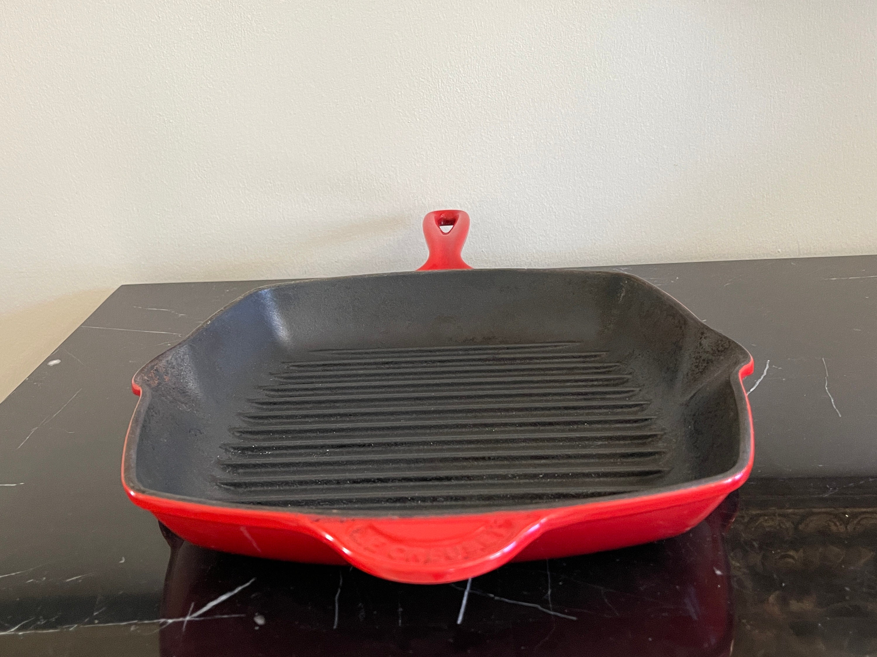 Le Creuset grill pan/skillet 20cm square, Red