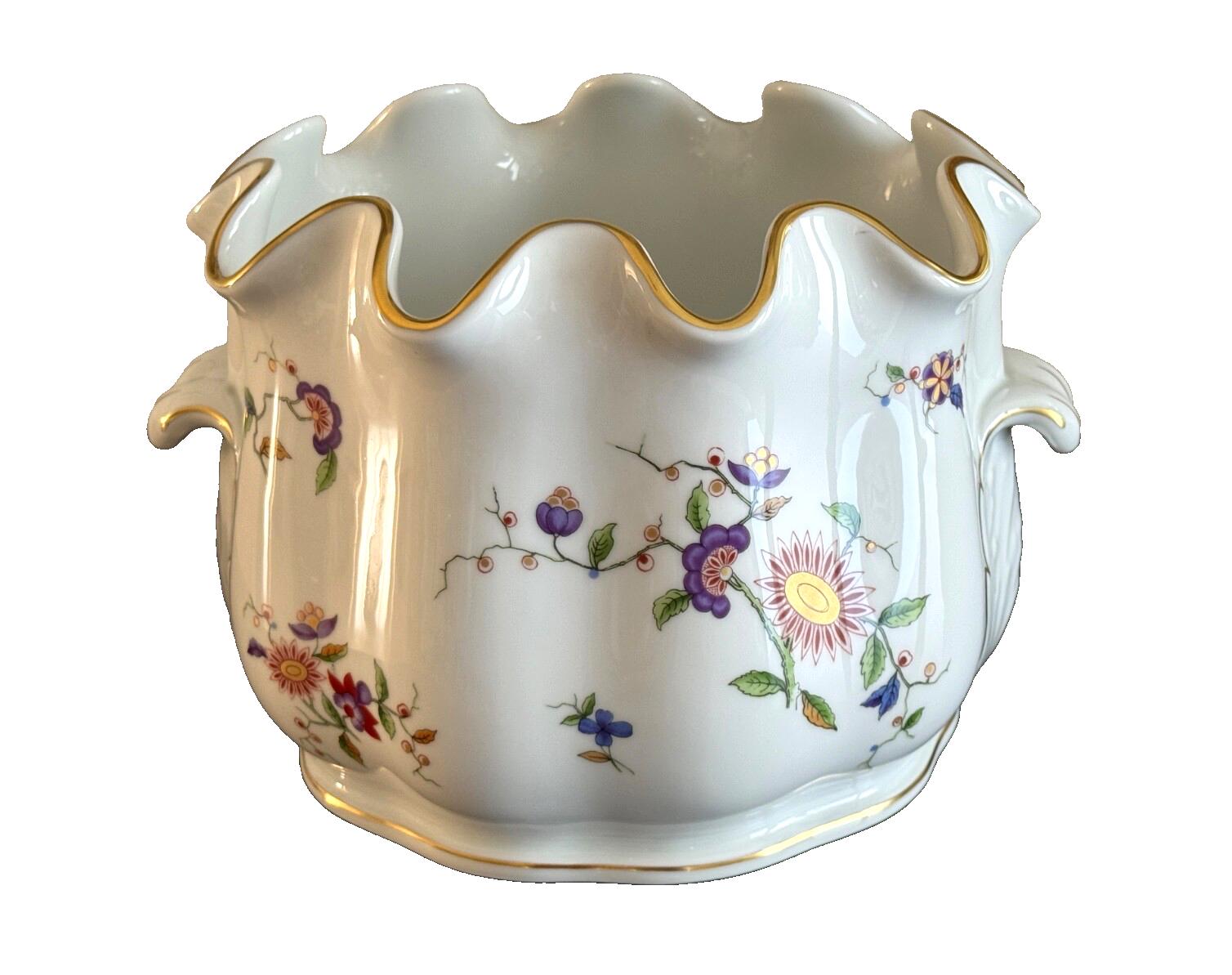 Richard Ginori Italy Large Oriente Pattern Scalloped Cachepot