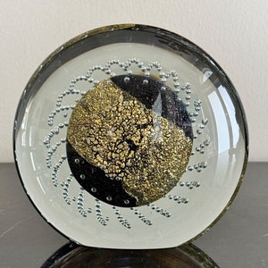 Robert Eickholt 6.5" Art Glass 2001 Glass Paperweight