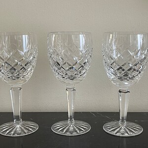 Waterford Crystal Comeragh 7" Water Goblet Glasses Set of 3