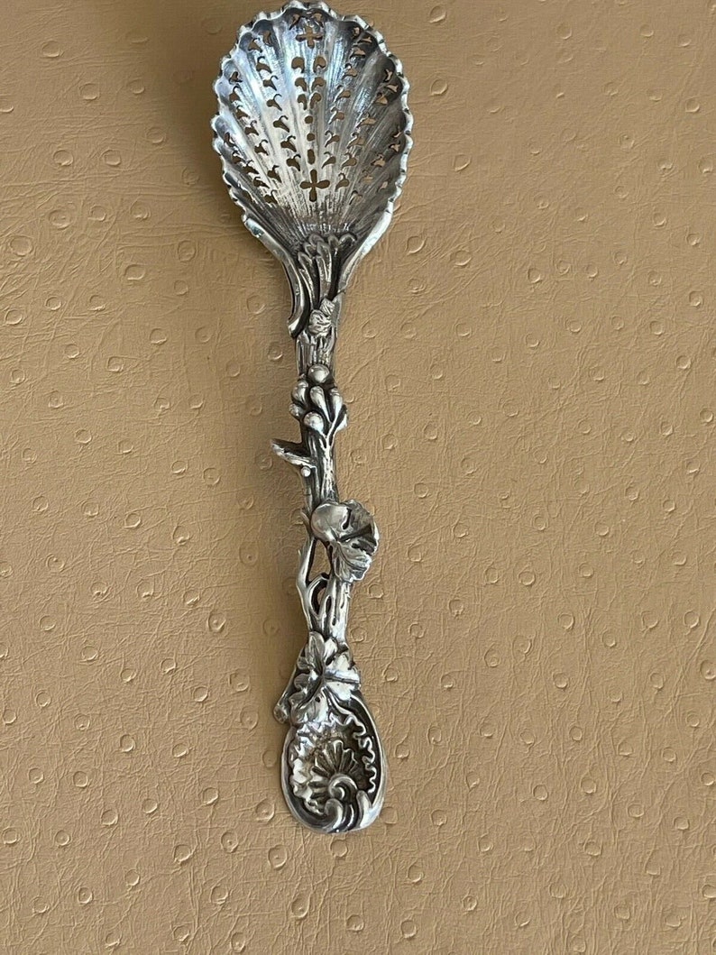 Impressive Victorian Sterling Silver Sugar Sifter Spoon 80 Etsy