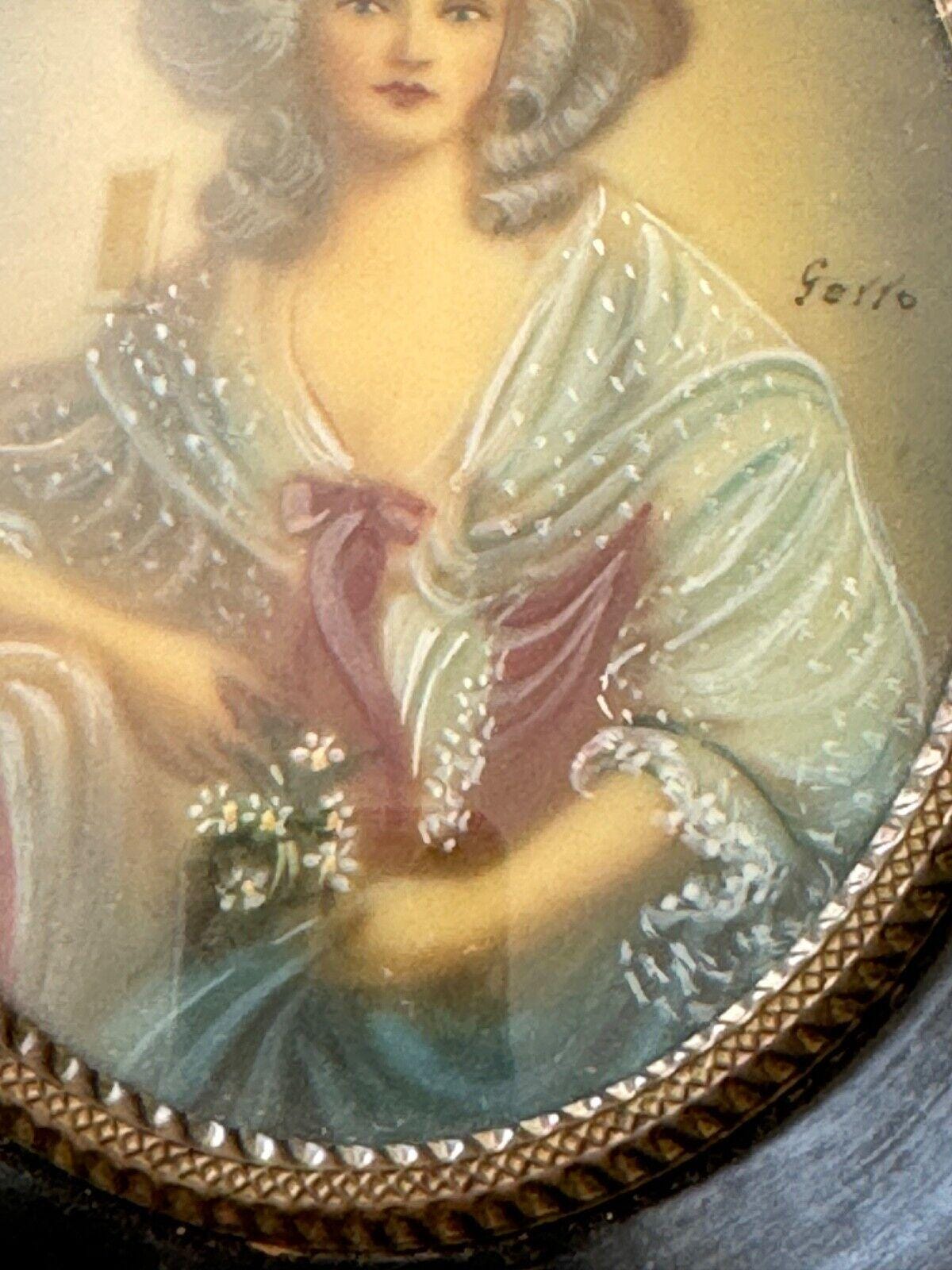 Antique 1800's French Signed Miniature Portrait Painting - Etsy Israel
