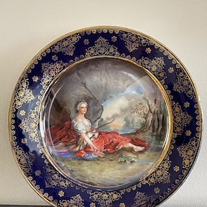 Royal Vienna Portrait of Marie Adélaïde de France Hand Painted Porcelain Plate