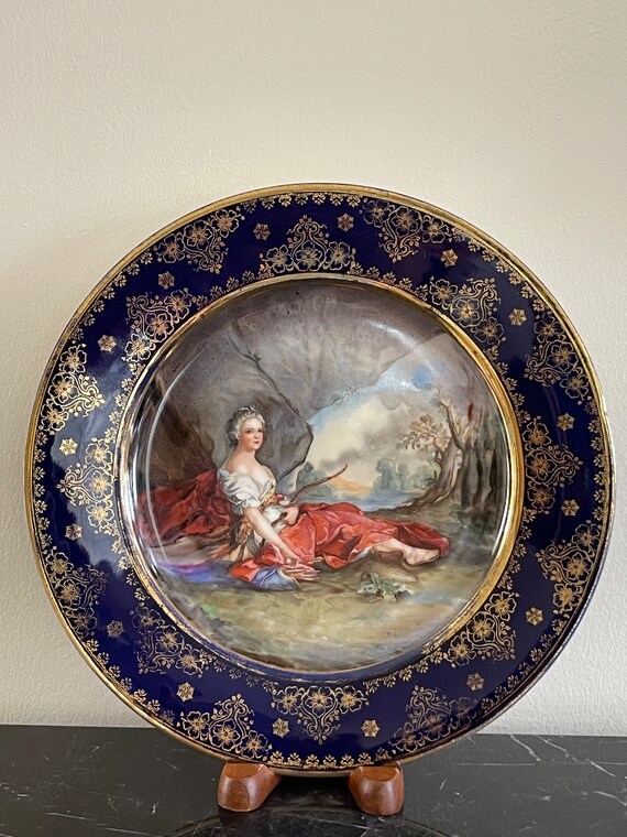 アンティーク ウィーン 手描き 飾り皿