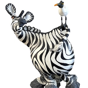 Todd Warner 1996 Limited Edition 15/150 Art Pottery Zebra Sculpture
