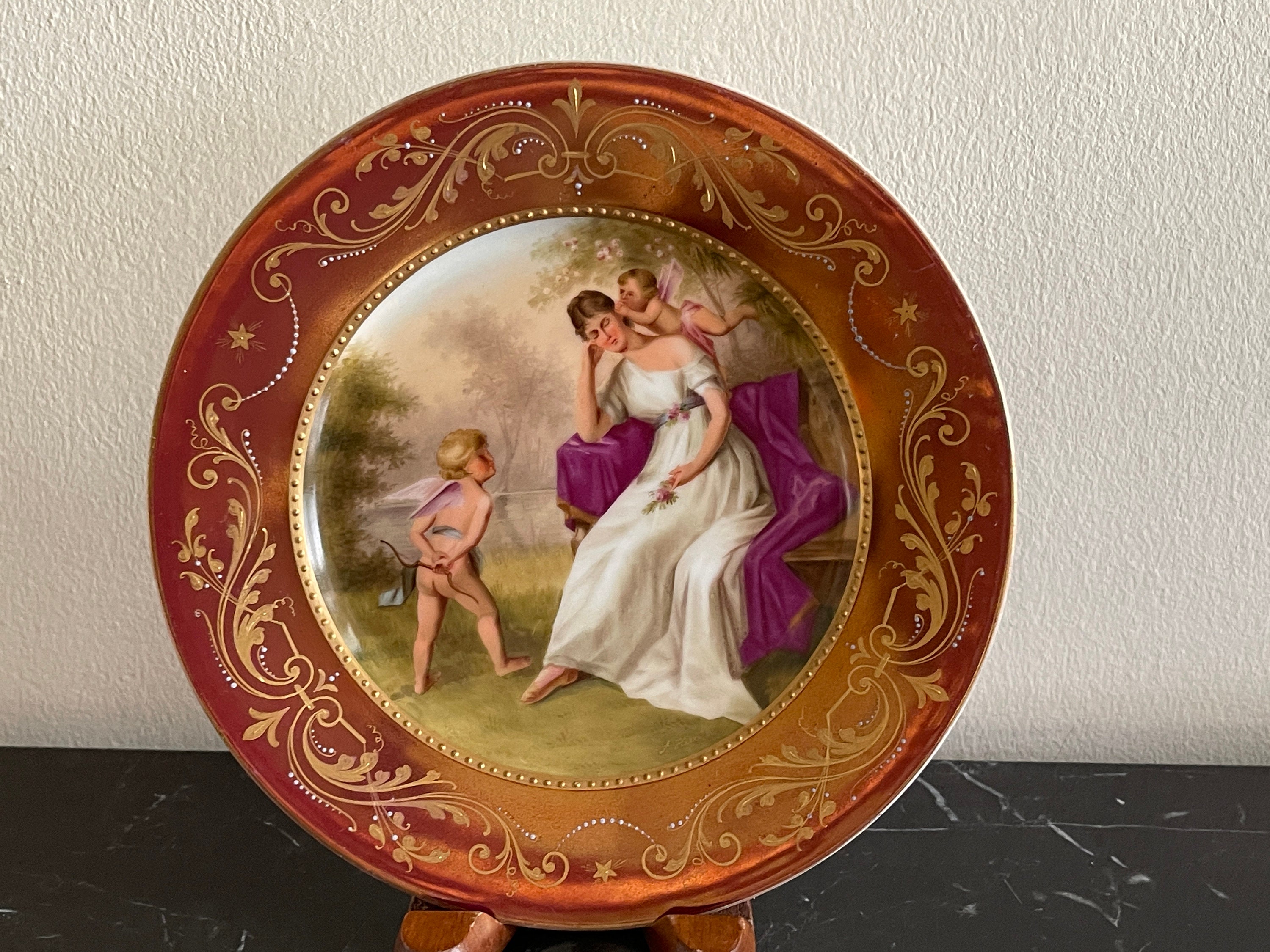 ロイヤルヴィエナ　プレート　アンティーク Vintage Royal Vienna Austria Wien Beehive 7 1/8