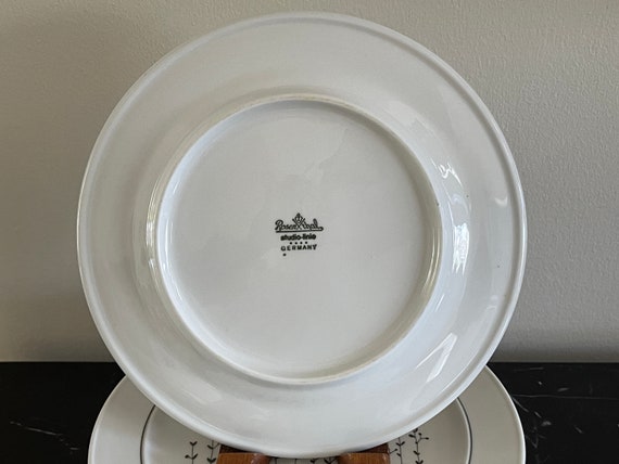 Rosenthal Studio Linie Polar Flower Pattern Set of 7 Salad Plates