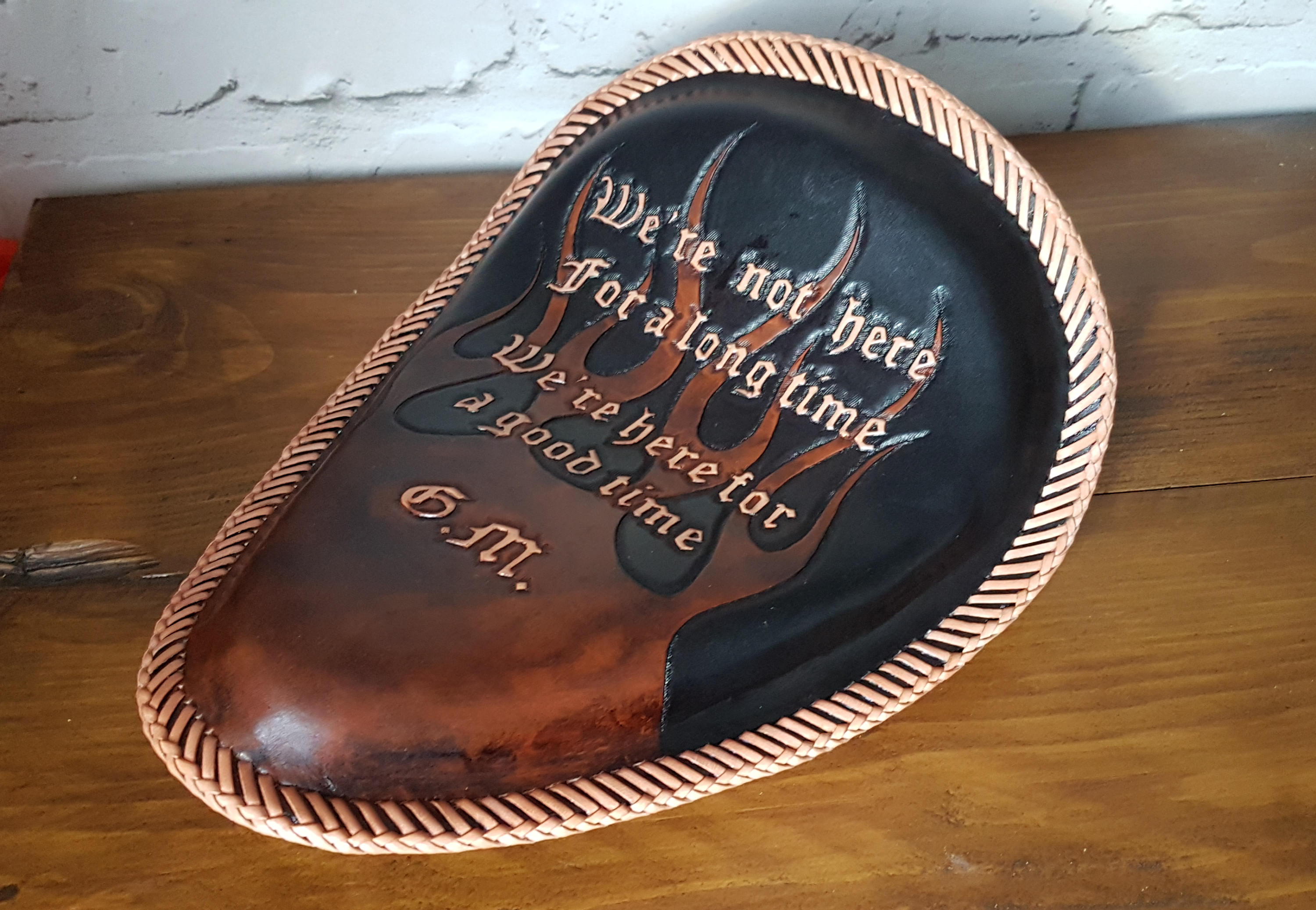 Custom Hand Crafted Leather Motorcycle Seat Etsy