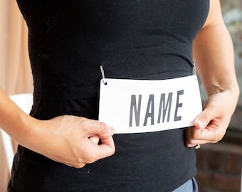 Custom Name Bib Topper kit! Race Name Tag Kit, Marathon Name bib