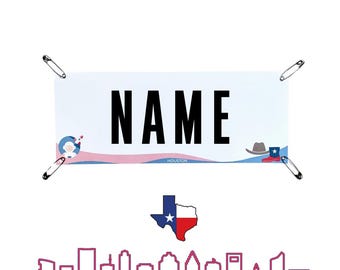 Houston Marathon Personalized marathon bib, marathon name bib
