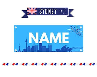 Sydney Marathon Name Bib Kit: Waterproof, Reversible, Customizable