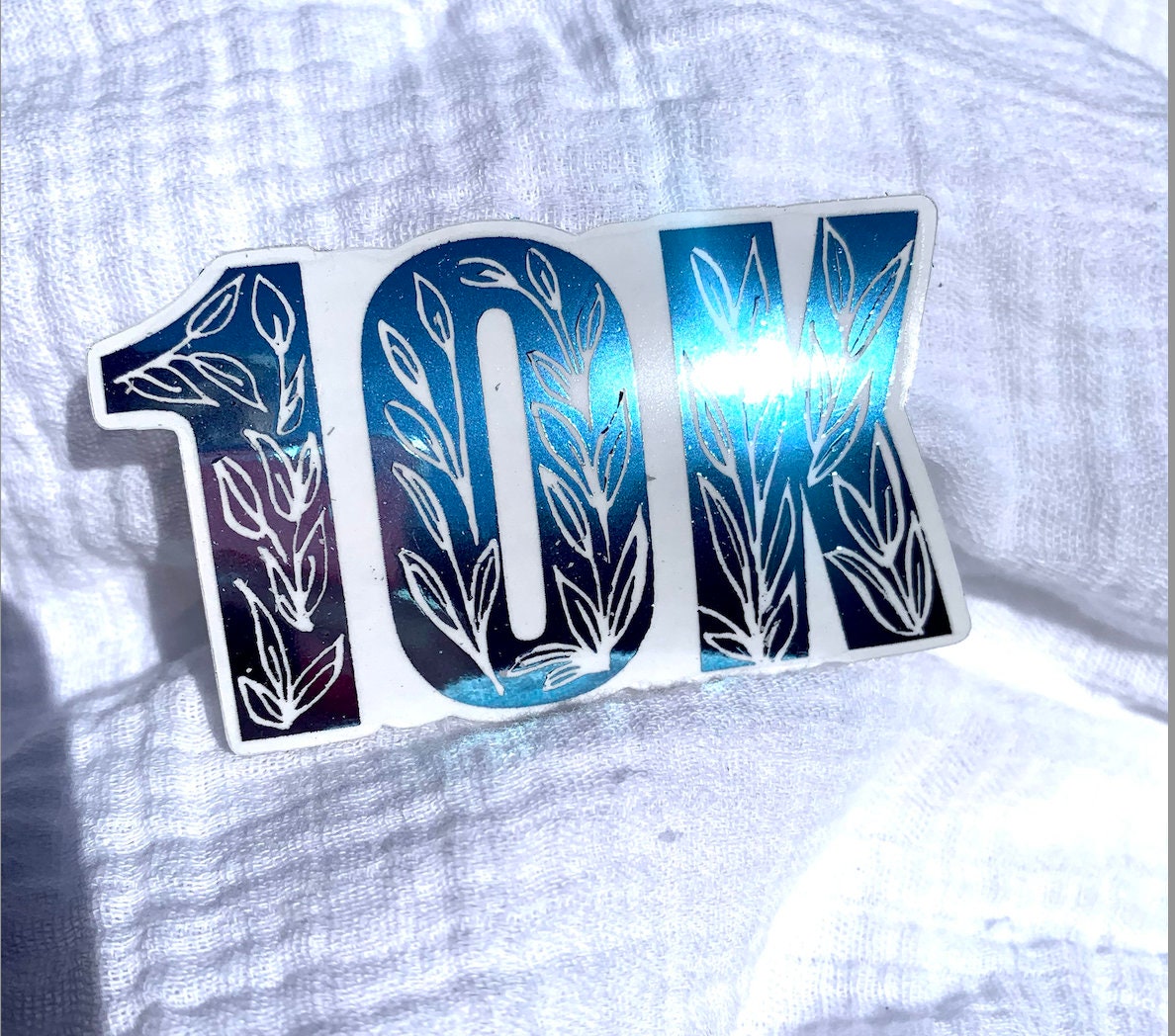 10k Sticker, 10k Runner Sticker, 10k Decal, Blue Foil 10 Km Runner ...