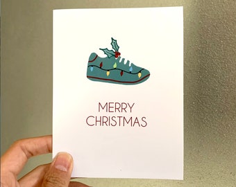 Merry Christmas Runner card, Holiday Runner card