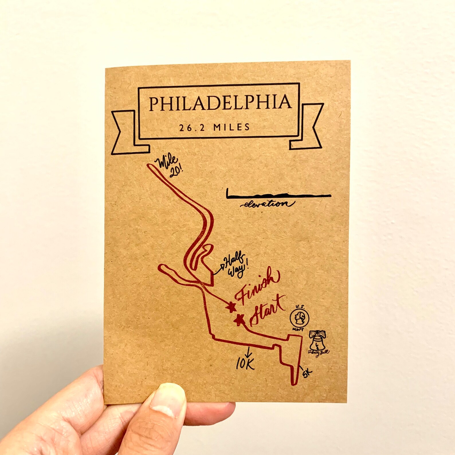 Philadelphia 26.2, Philly 26.2 Card, Marathon Gift, Marathon Runner ...