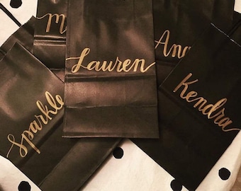 gift bag | party bags | custom gift bag | favor bag | welcome gift bags| black and gold bags | party favor bag| wedding gift bag| bride gift