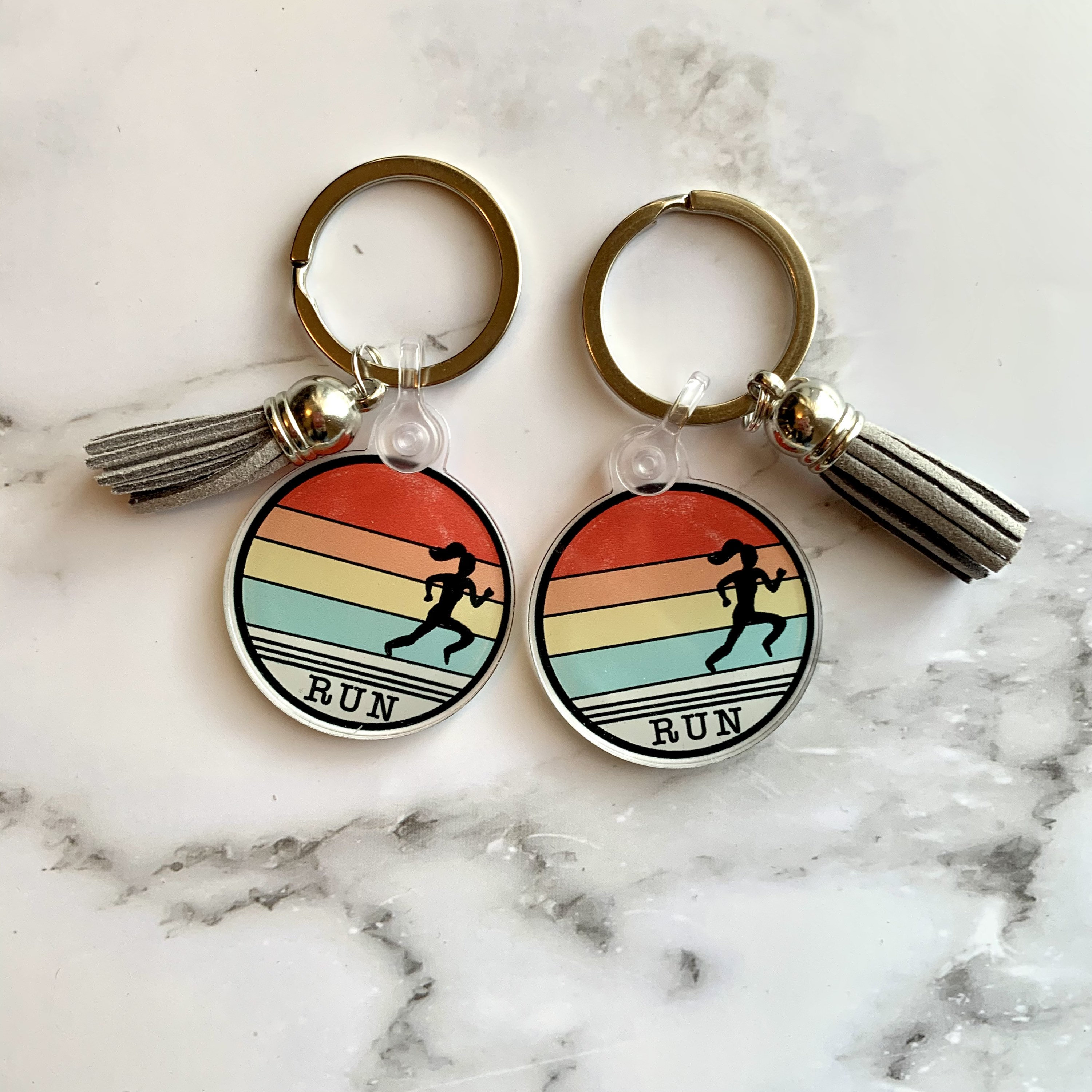 Run keychain key chain for runner workout keychain Etsy