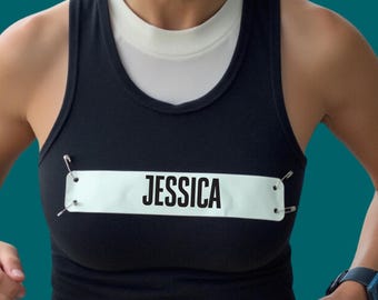 Slim Marathon Name Bib Kit: Weatherproof, Tearproof