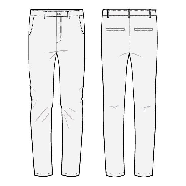 Slim Fit Trousers PDF Sewing Pattern Sizes 28 / 29 / 30 / 31 / - Etsy ...