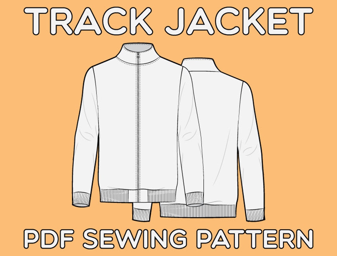 Track Jacket PDF Sewing Pattern Sizes XS / S / M / L / XL - Etsy