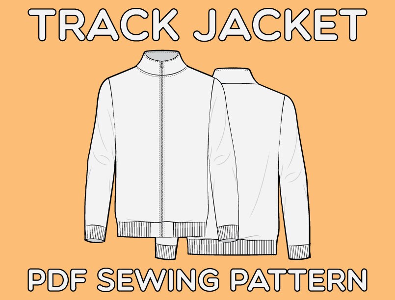 Track Jacket PDF Sewing Pattern Sizes XS / S / M / L / XL Etsy
