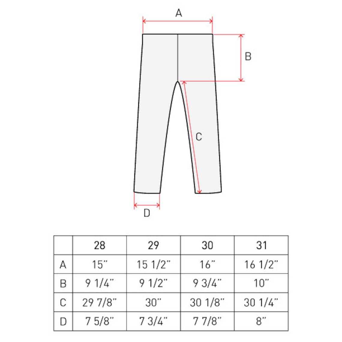 Mens Pant Block PDF Pattern Sizes 28 / 29 / 30 / 31 / 32 / 33 / 34 / 36 ...