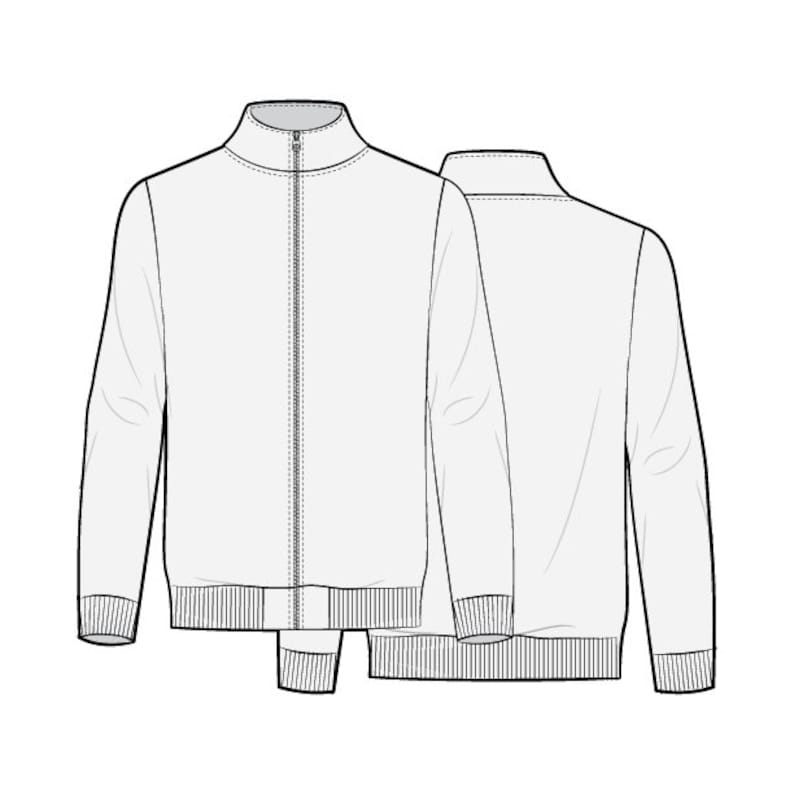 Track Jacket PDF Sewing Pattern Sizes XS / S / M / L / XL | Etsy