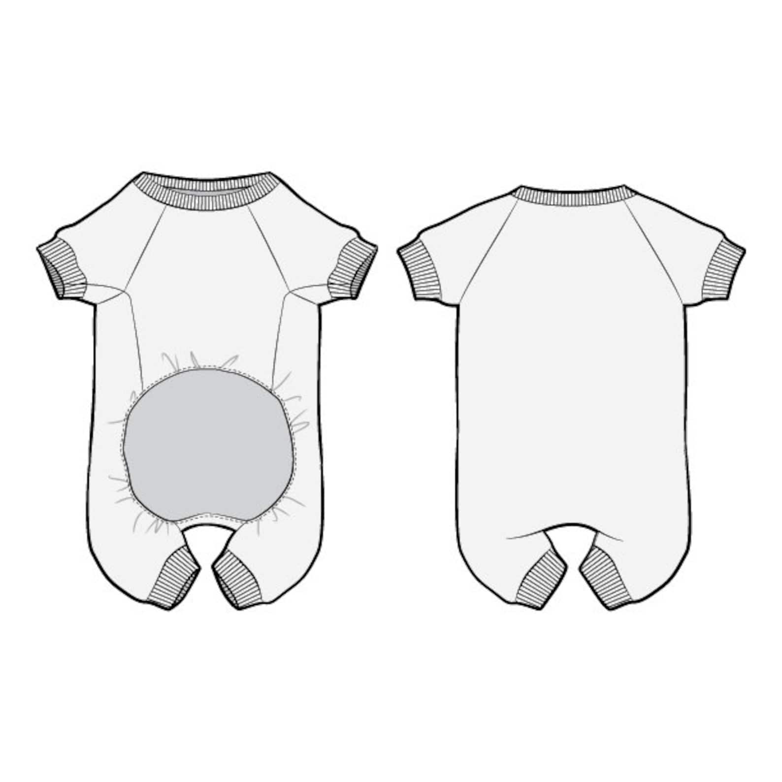 Dog Raglan Jumpsuit PDF Sewing Pattern Sizes XS / S / M / L / Etsy