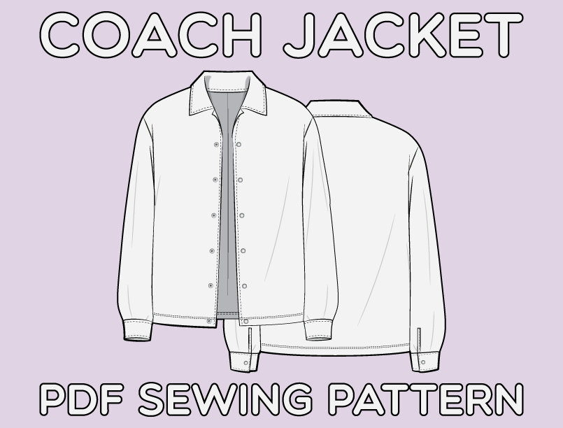 Coach Jacket PDF Sewing Pattern Sizes XS / S / M / L / XL - Etsy UK