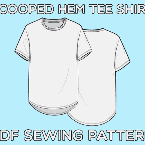 V Neck Tee Shirt PDF Sewing Pattern Sizes XS / S / M / L / XL - Etsy