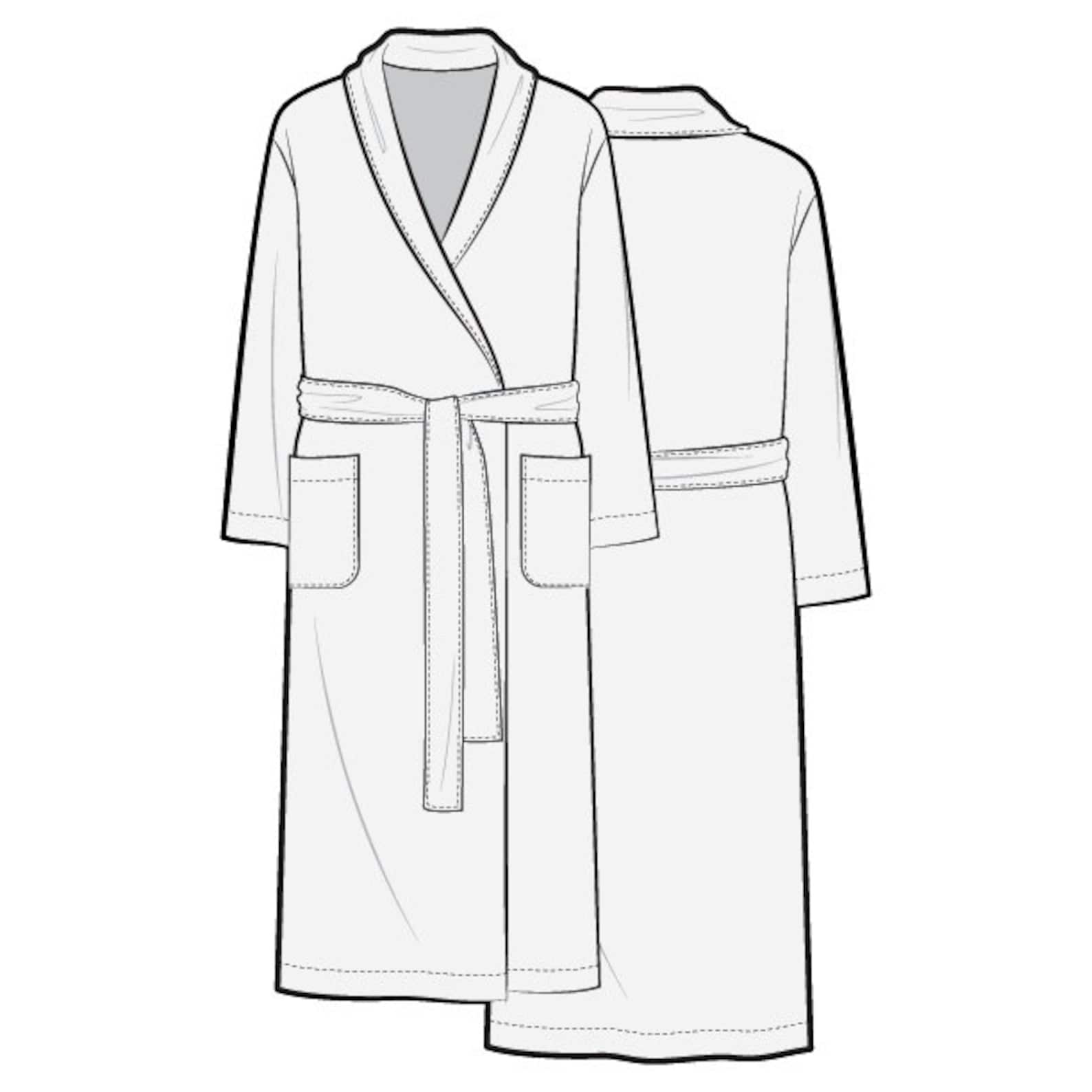 Bath Robe PDF Sewing Pattern Sizes XS / S / M / L / XL - Etsy