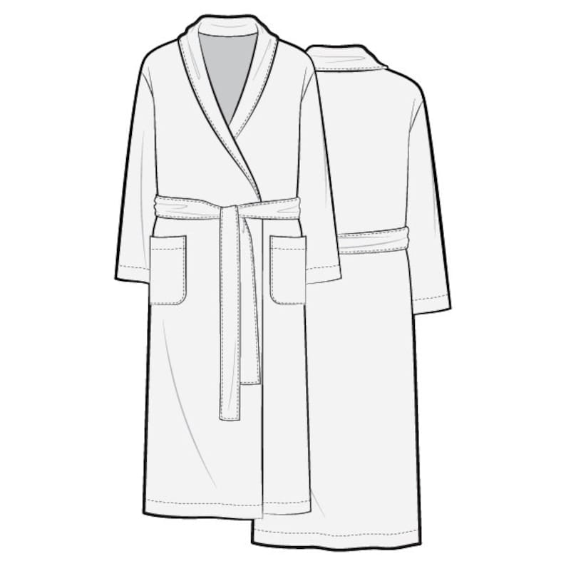 Bath Robe PDF Sewing Pattern Sizes XS / S / M / L / XL Etsy