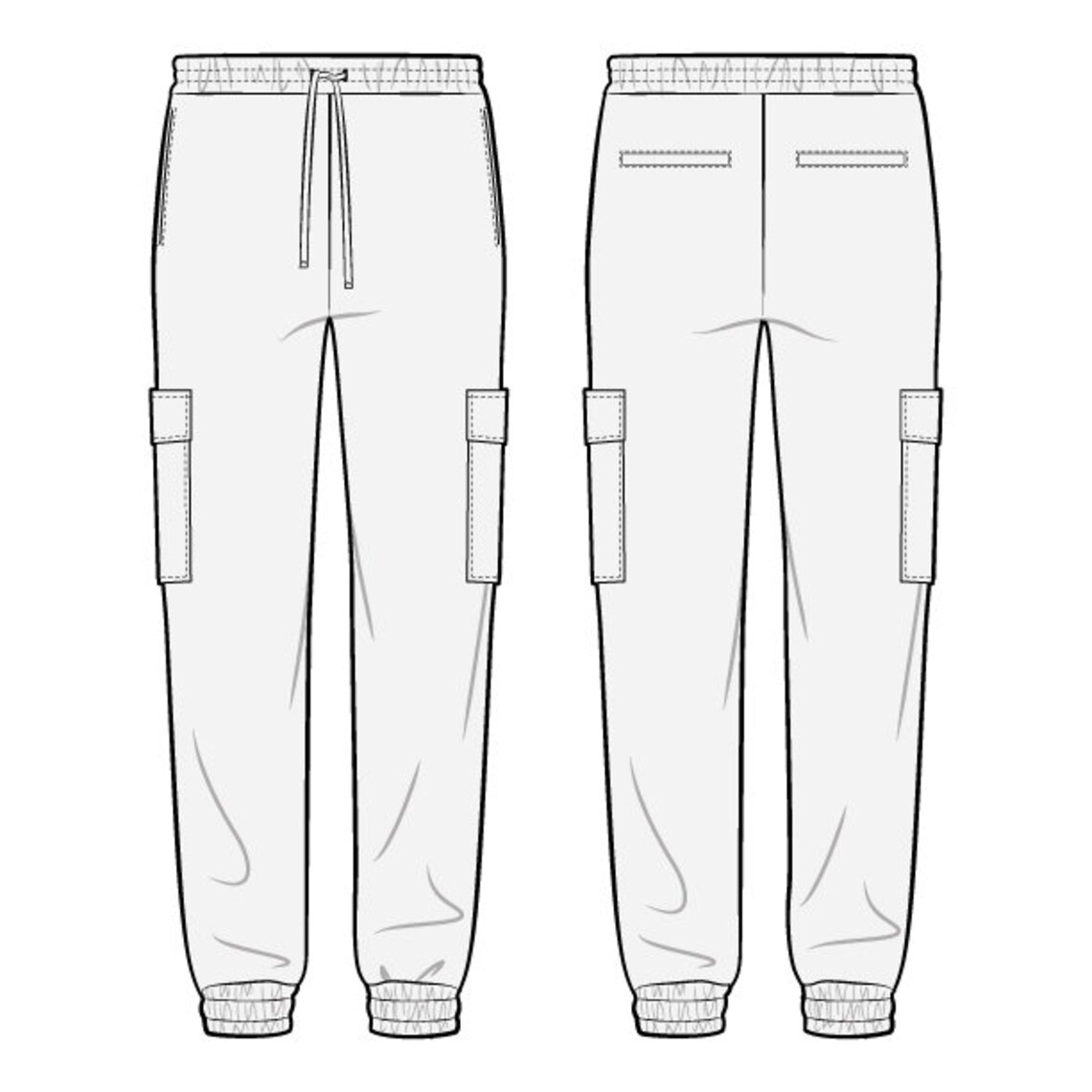 Cargo Pocket Joggers PDF Sewing Pattern Sizes XS / S / M / L / Etsy