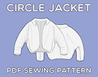 Patron de couture PDF Circle Jacket tailles XS / S / M / L / XL