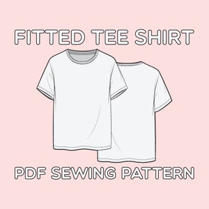 Tee Shirt PDF Sewing Pattern Sizes XS / S / M / L / XL