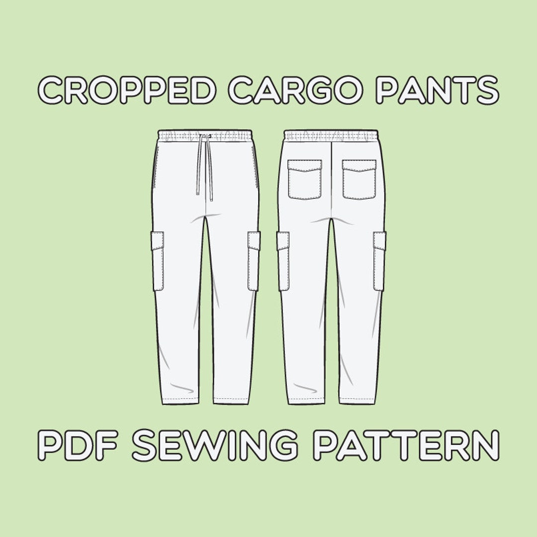 Cropped Cargo Pants PDF Sewing Pattern Sizes XS / S / M / L / XL - Etsy