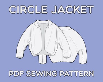 Circle Puffer Jacket Sewing Pattern PDF Sizes XS / S / M / L / XL