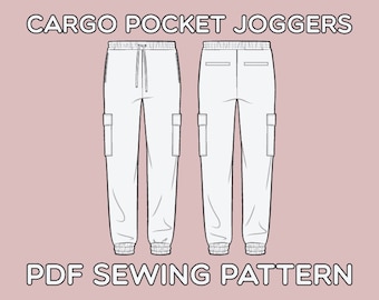 Cargo Pocket Joggers PDF Sewing Pattern Sizes XS / S / M / L / XL
