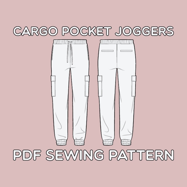 Cargo Pocket Joggers PDF Sewing Pattern Sizes XS / S / M / L / XL