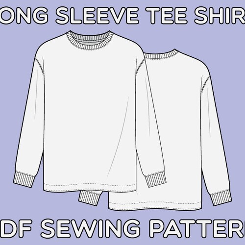 V Neck Tee Shirt PDF Sewing Pattern Sizes XS / S / M / L / XL | Etsy