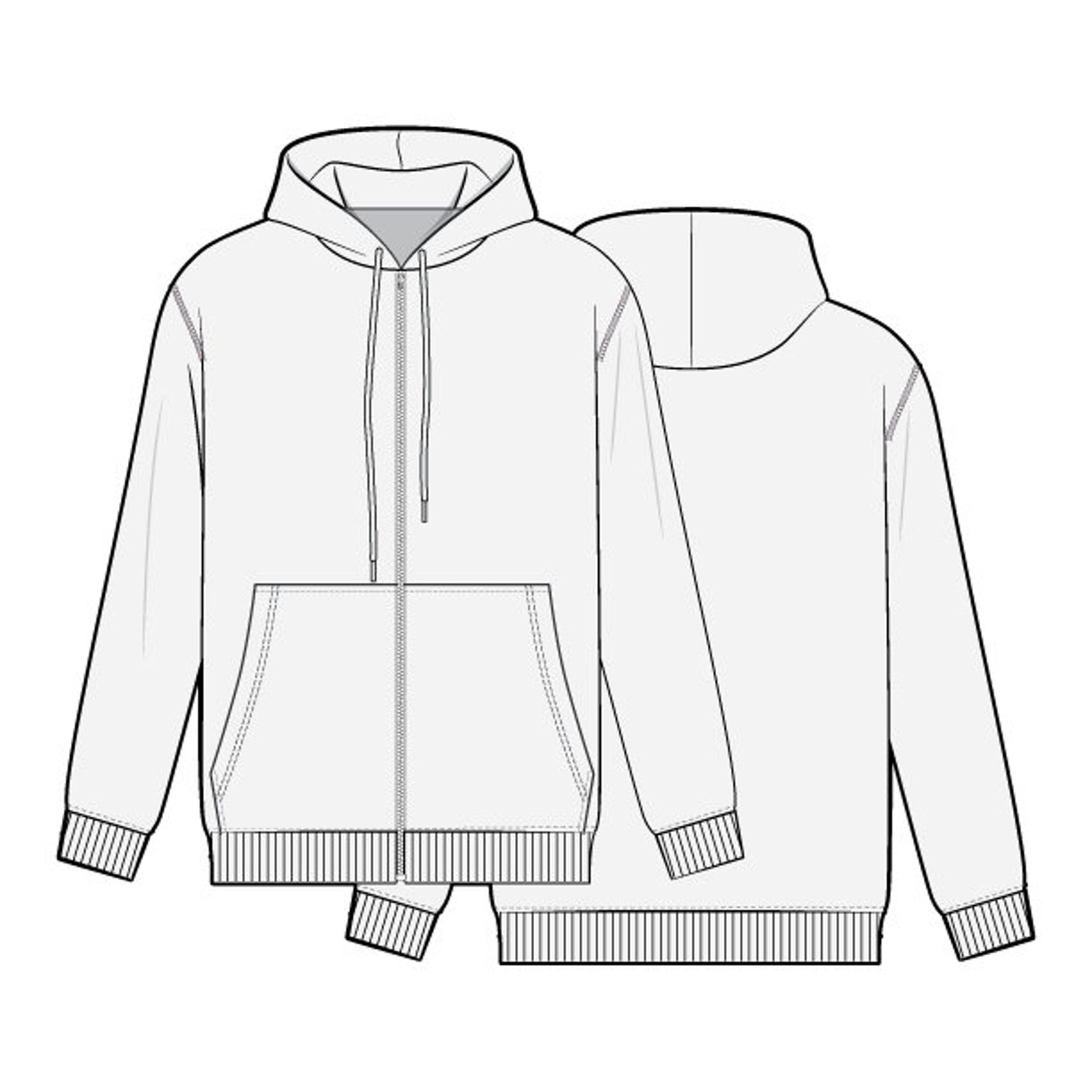 Zip up Hoodie PDF Sewing Pattern Sizes XS / S / M / L / XL Etsy