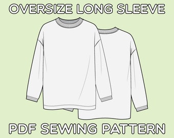 Long Sleeve Henley PDF Sewing Pattern Sizes XS / S / M / L / | Etsy