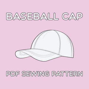 Baseball Cap PDF Sewing Pattern One Size image 1