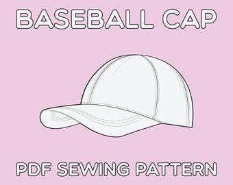 Baseball Cap PDF Sewing Pattern One Size